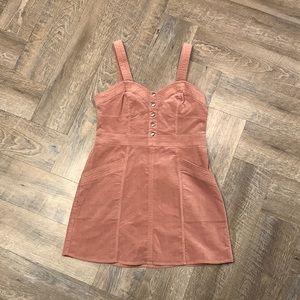 Pink corduroy dress